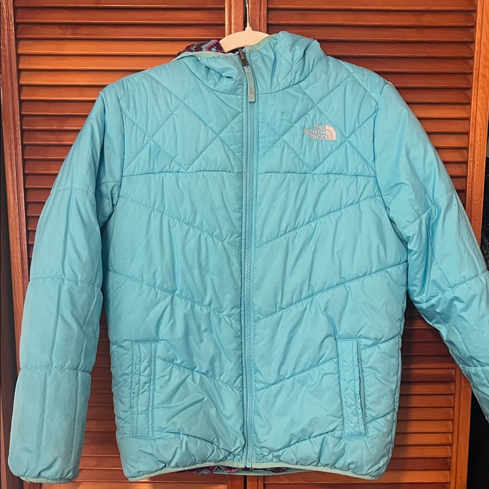 The North Face reversible Kids Aqua Puffer Jacket